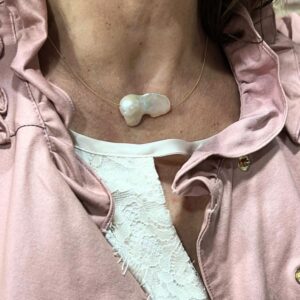 Collar perlas barrocas o keshi con sirga Joyería Cuarzos