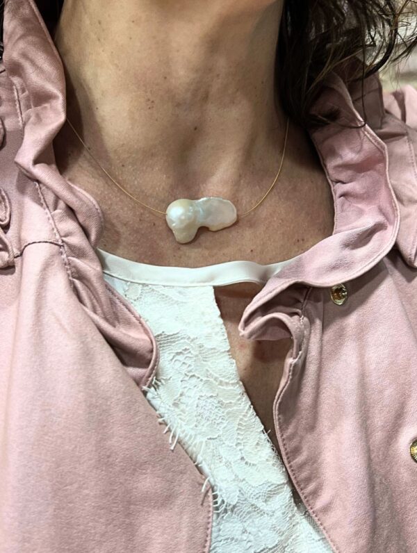 Collar perlas barrocas o keshi con sirga Joyería Cuarzos